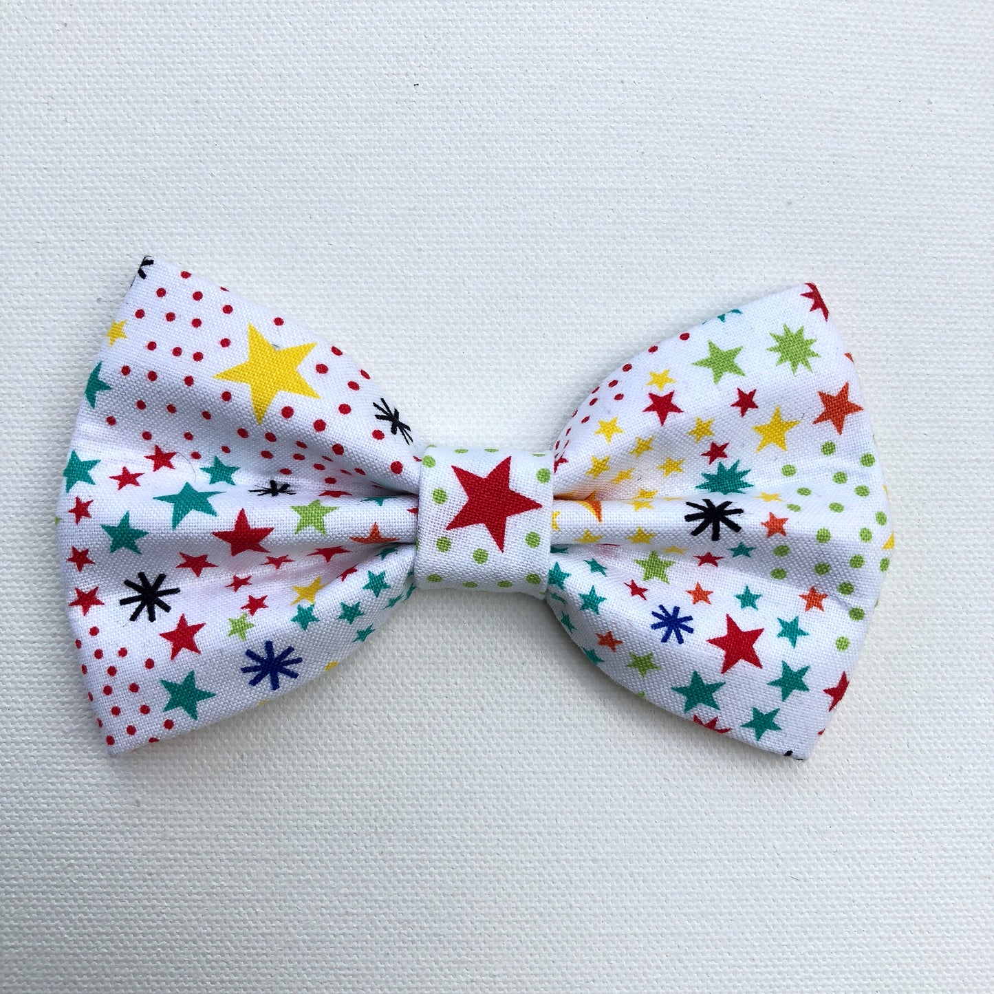 Star Dog Bow Tie, Colorful Puppy Bow, Pet Collar Accessory