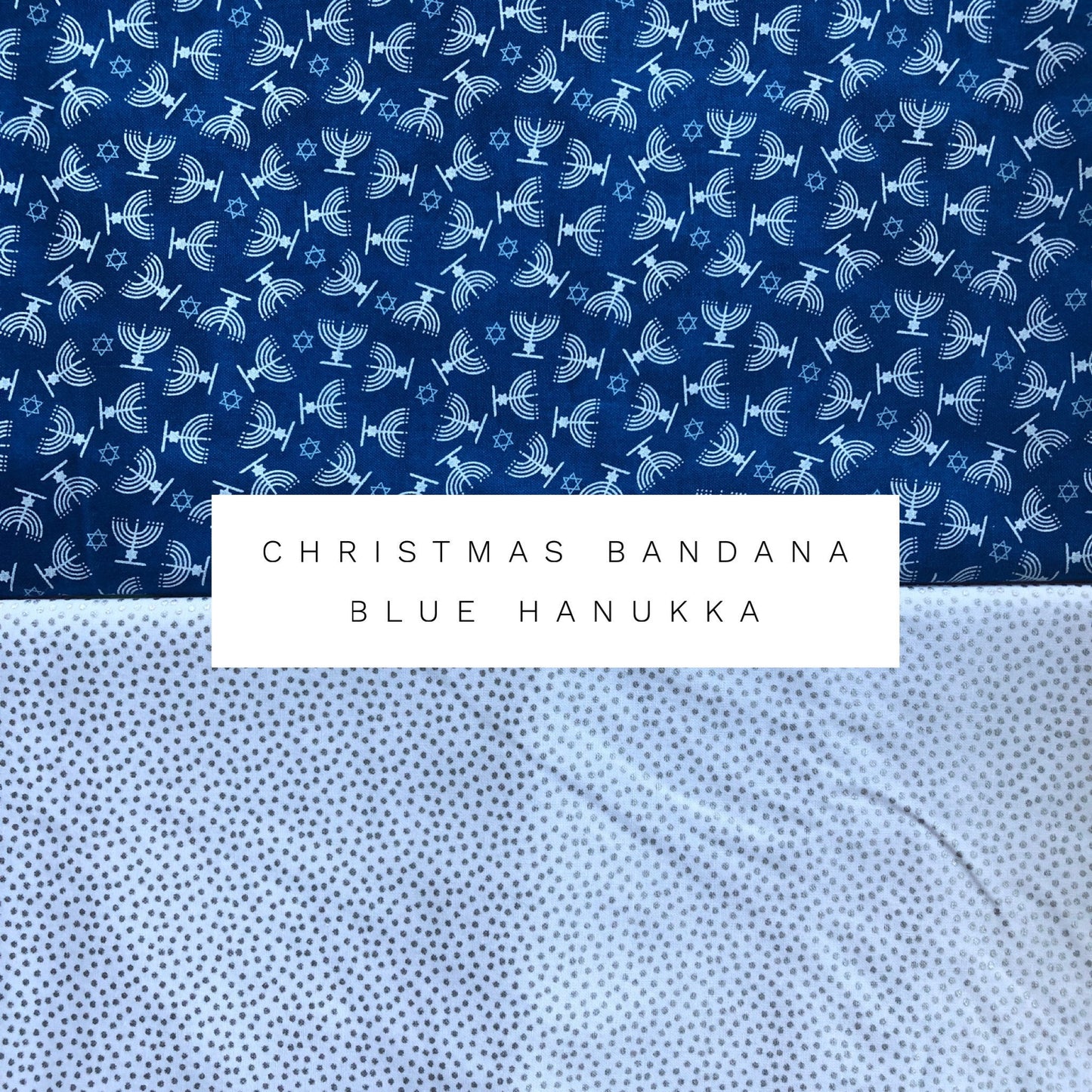 New! Hanukkah Dog Bandana, Blue, Reversible dog Bandana, dog bandana, puppy dog bandana, over the collar, tie on bandana