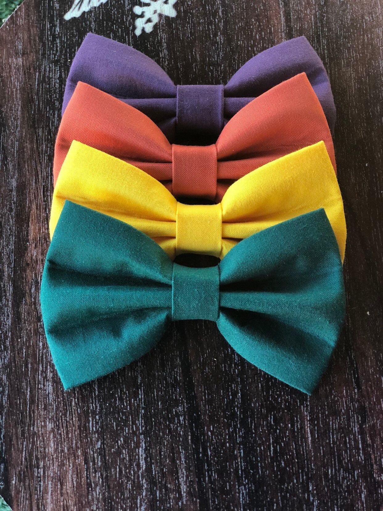 Dark Purple Fall Dog Bow Tie, Pet Collar Accessory