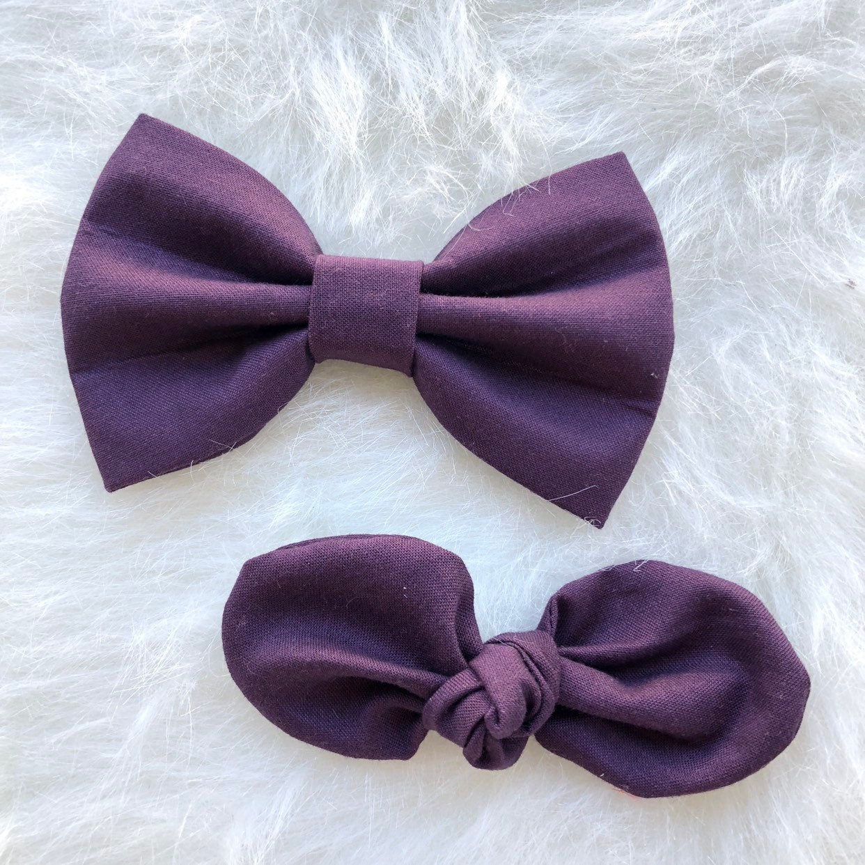 Dark Purple Fall Dog Bow Tie, Pet Collar Accessory