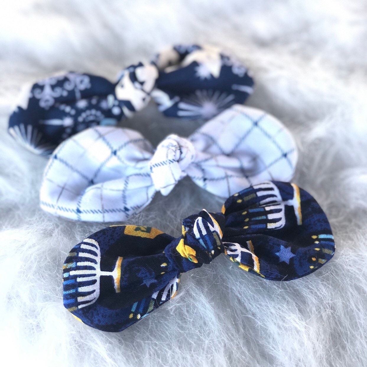 Hanukkah Dog hair bow clip, girl dog bow, hair clip for dogs, alligator clip, french barrette clip, christmas bow