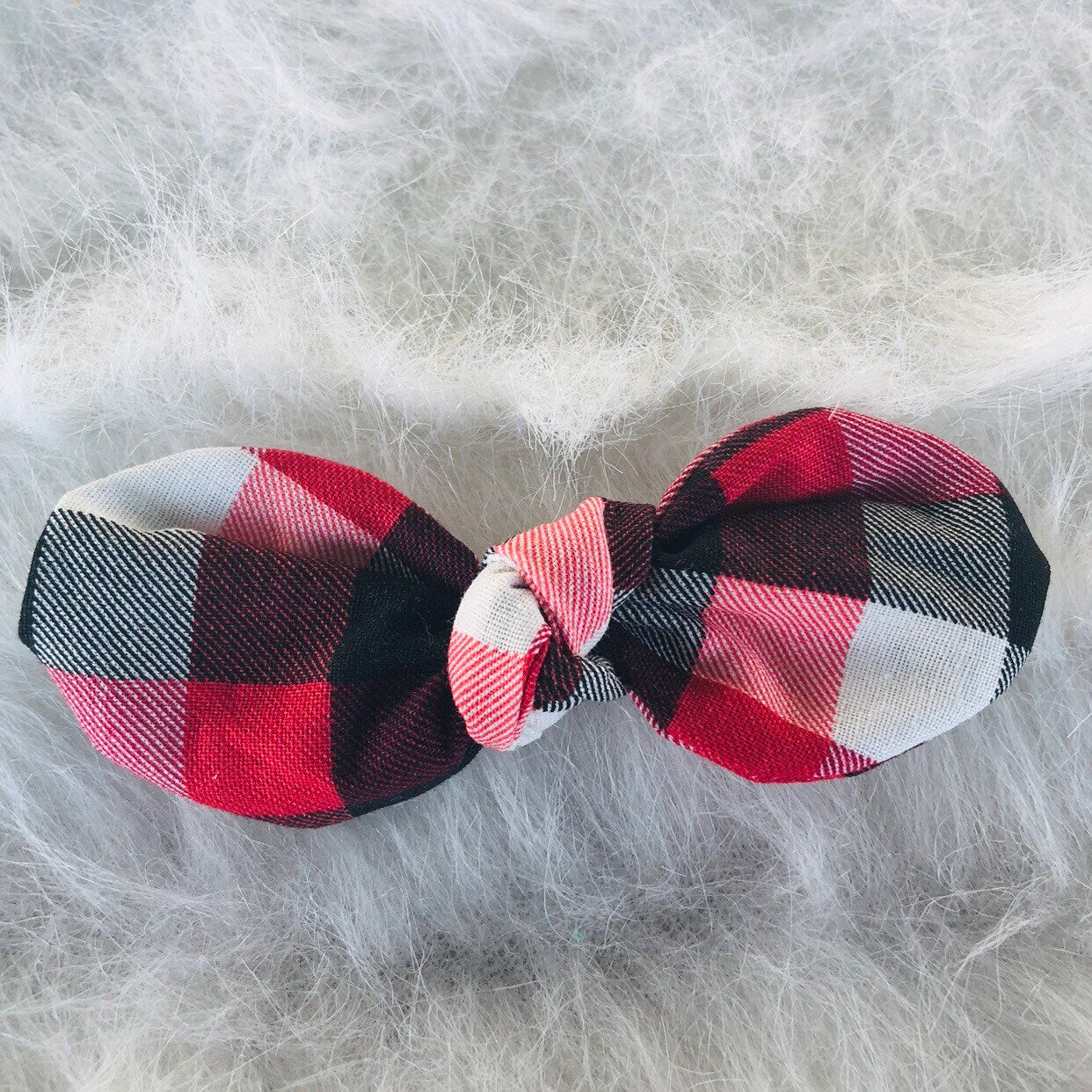 Plaid Dog hair bow clip, girl dog bow, hair clip for dogs, alligator clip, french barrette clip, christmas bow