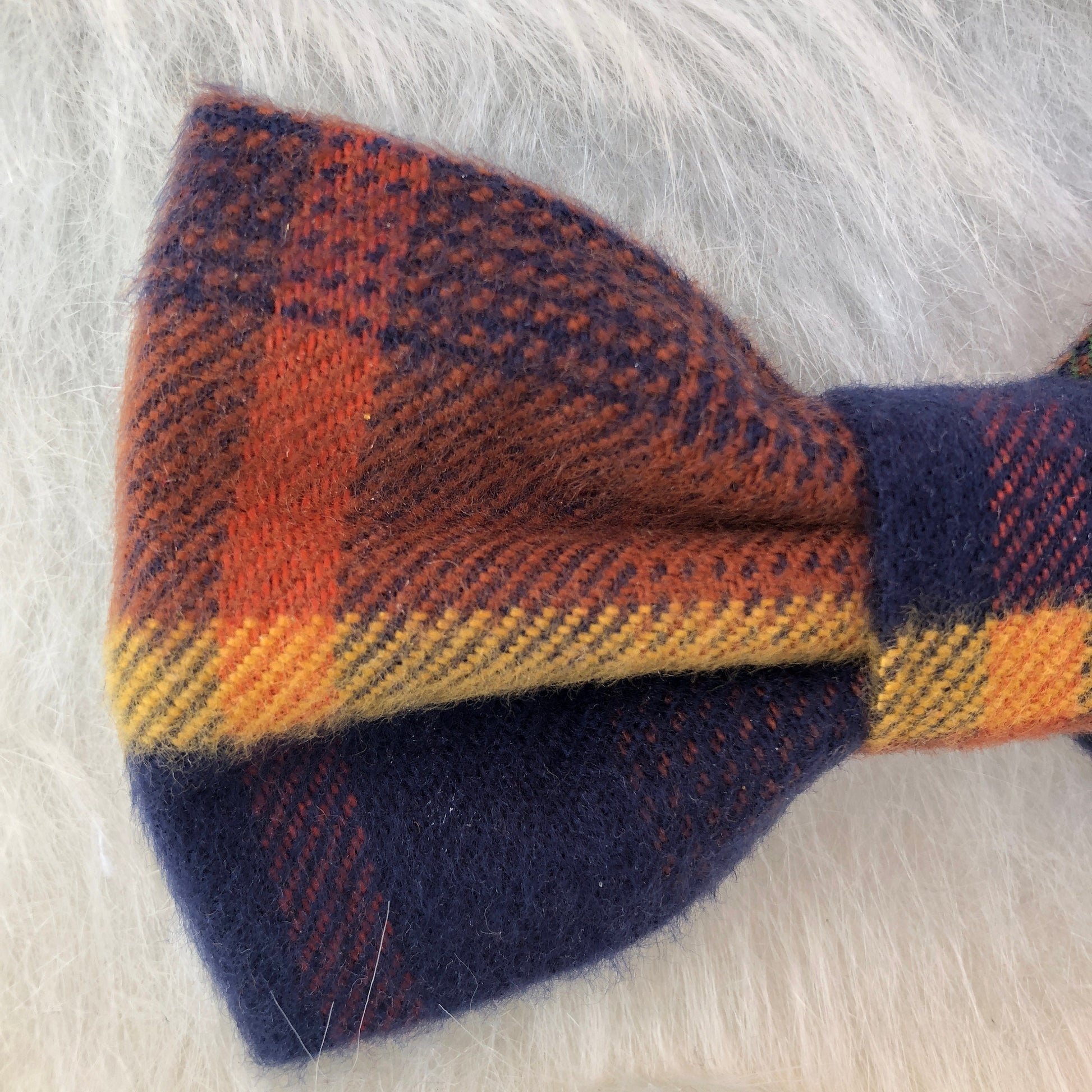 New! Orange plaid Dog Bowtie, Christmas Dog Accessories, Dog Bowtie, Puppy Bow, Pet bowtie, bowties, Christmas dog bowtie
