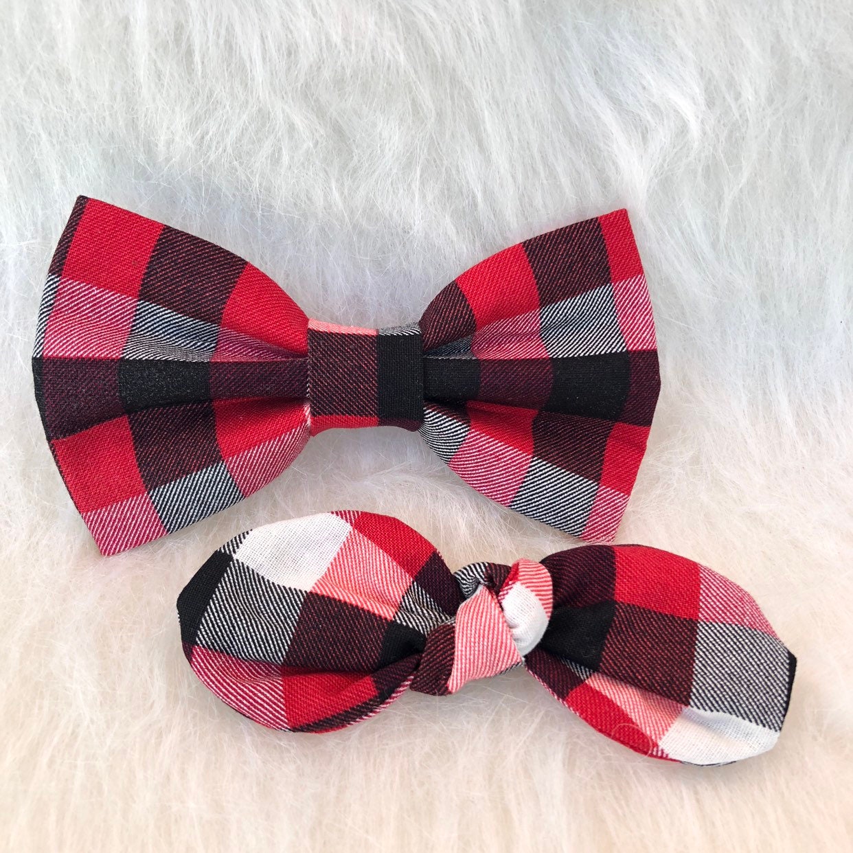 New! Buffalo plaid Dog Bowtie, Christmas Dog Accessories, Dog Bowtie, Puppy Bow, Pet bowtie, bowties, Christmas dog bowtie