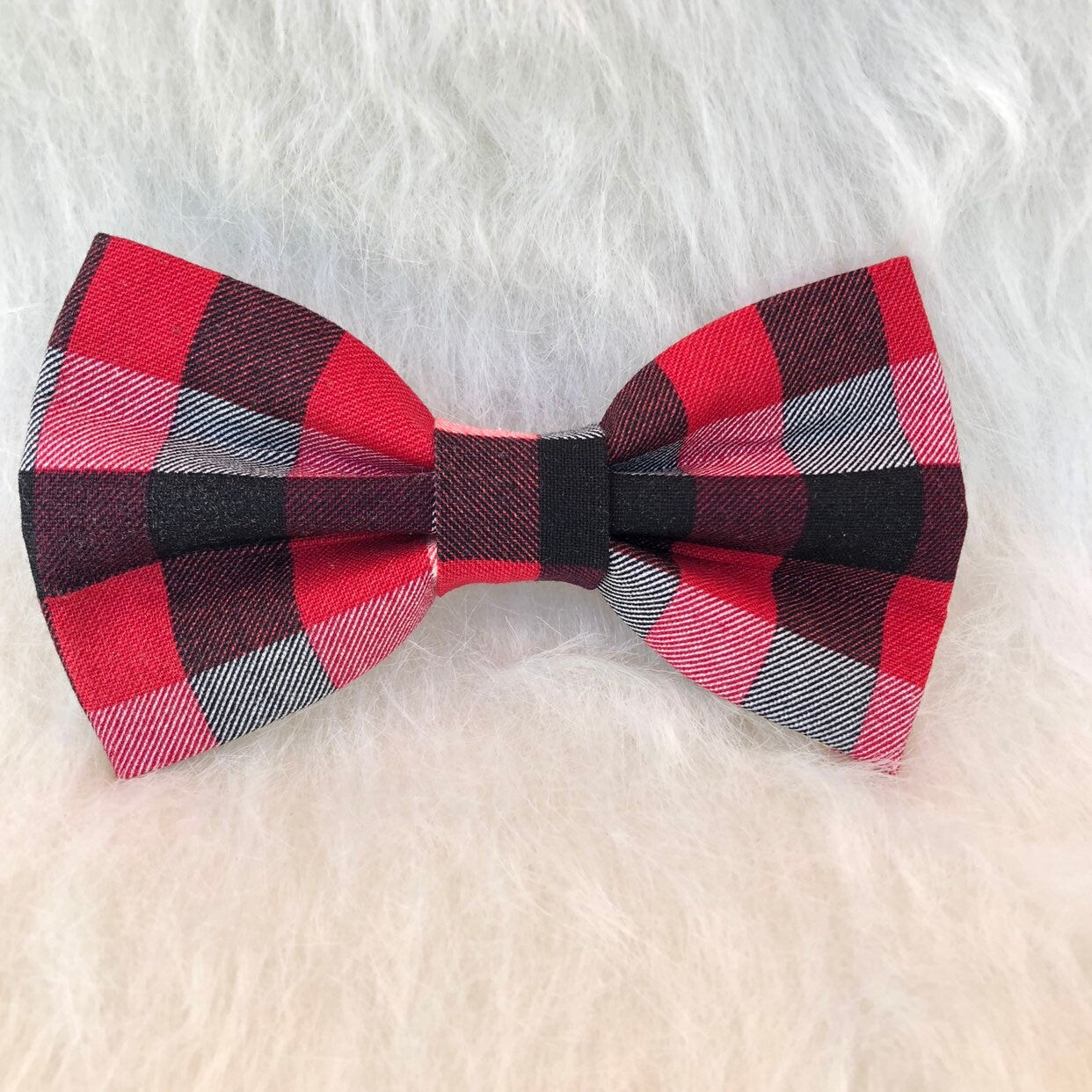 New! Buffalo plaid Dog Bowtie, Christmas Dog Accessories, Dog Bowtie, Puppy Bow, Pet bowtie, bowties, Christmas dog bowtie