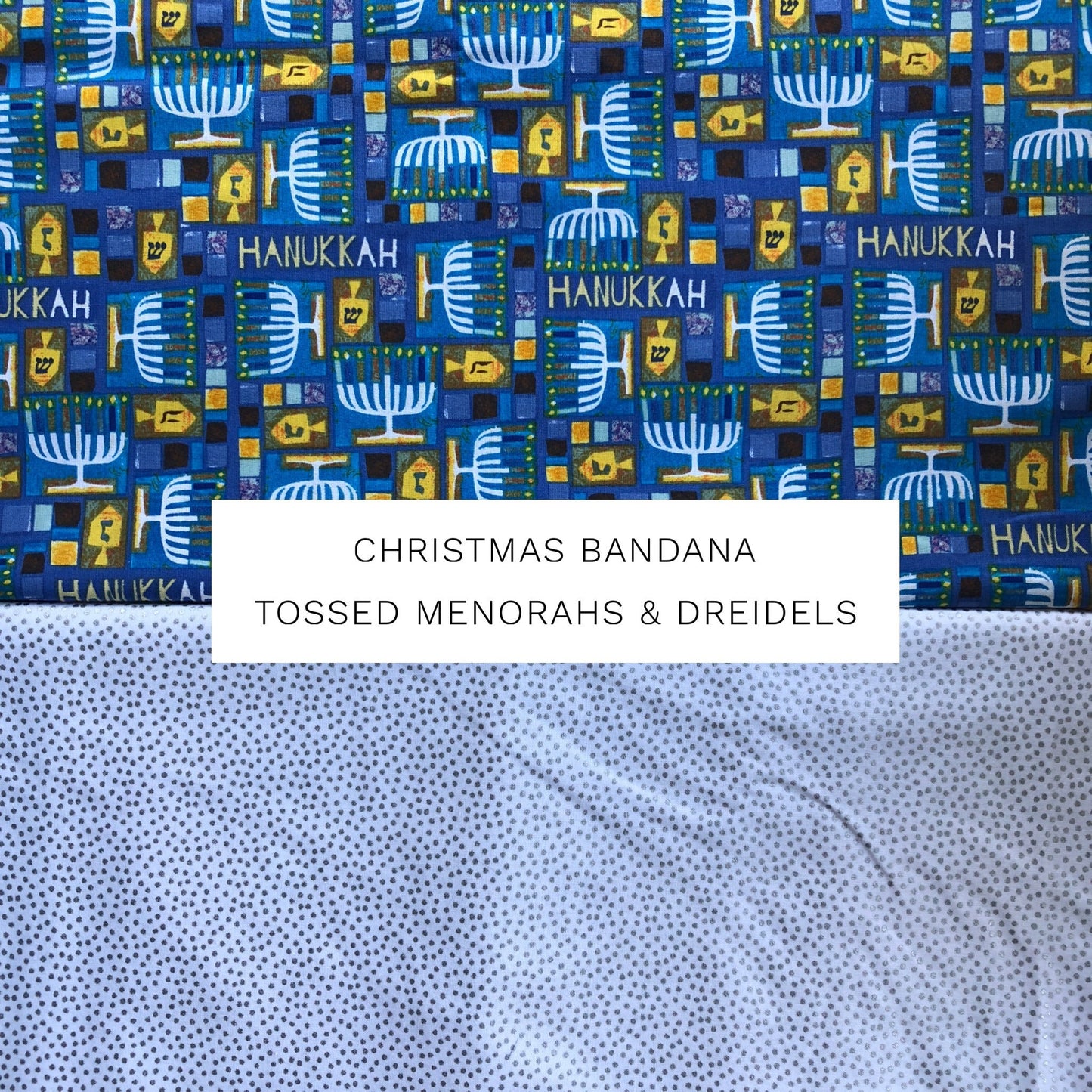New! Hanukkah Dog Bandana, Blue, Reversible dog Bandana, dog bandana, puppy dog bandana, over the collar, tie on bandana
