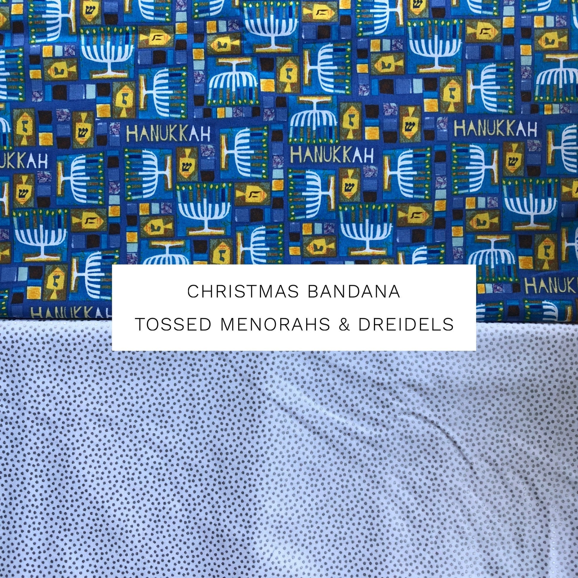New! Hanukkah Dog Bandana, Blue, Reversible dog Bandana, dog bandana, puppy dog bandana, over the collar, tie on bandana