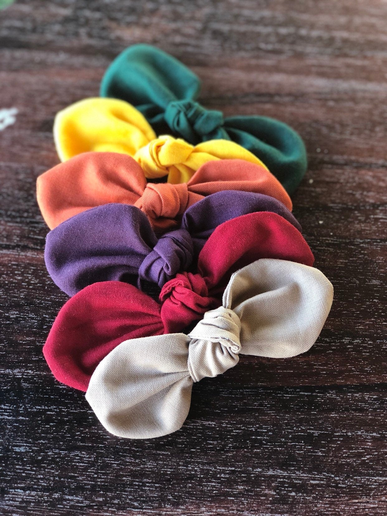 Fall Dog Hair Bow Clip, 100% Cotton, 3.75"
