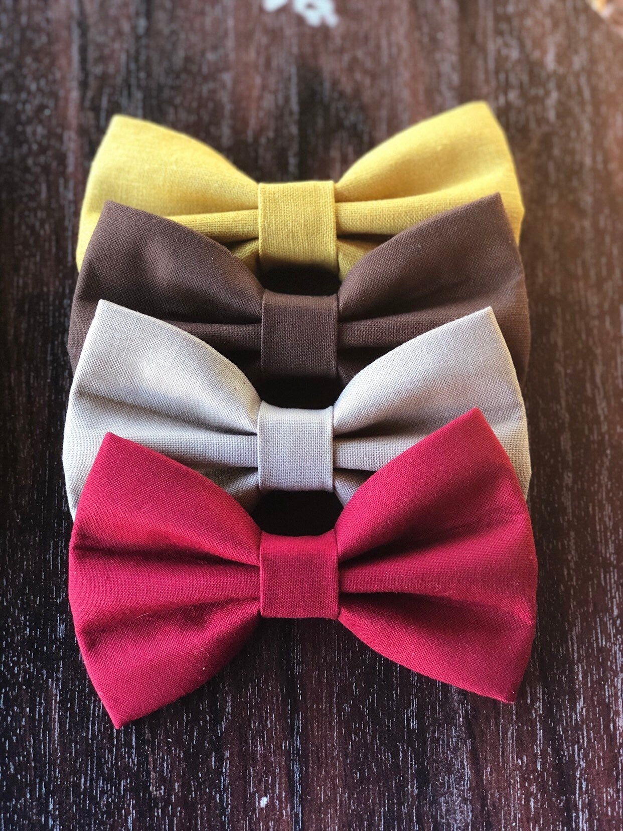 Nude\Beige Fall Dog Bow Tie, Fall dog bow tie, Dog Accessories, Dog Clothe, Dog Bow tie, Puppy Bow, Pet bowtie, autumn bowtie