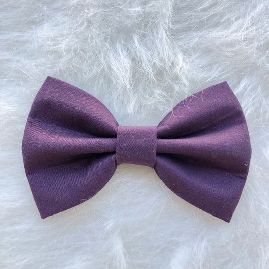 Dark Purple Fall Dog Bow Tie, Pet Collar Accessory