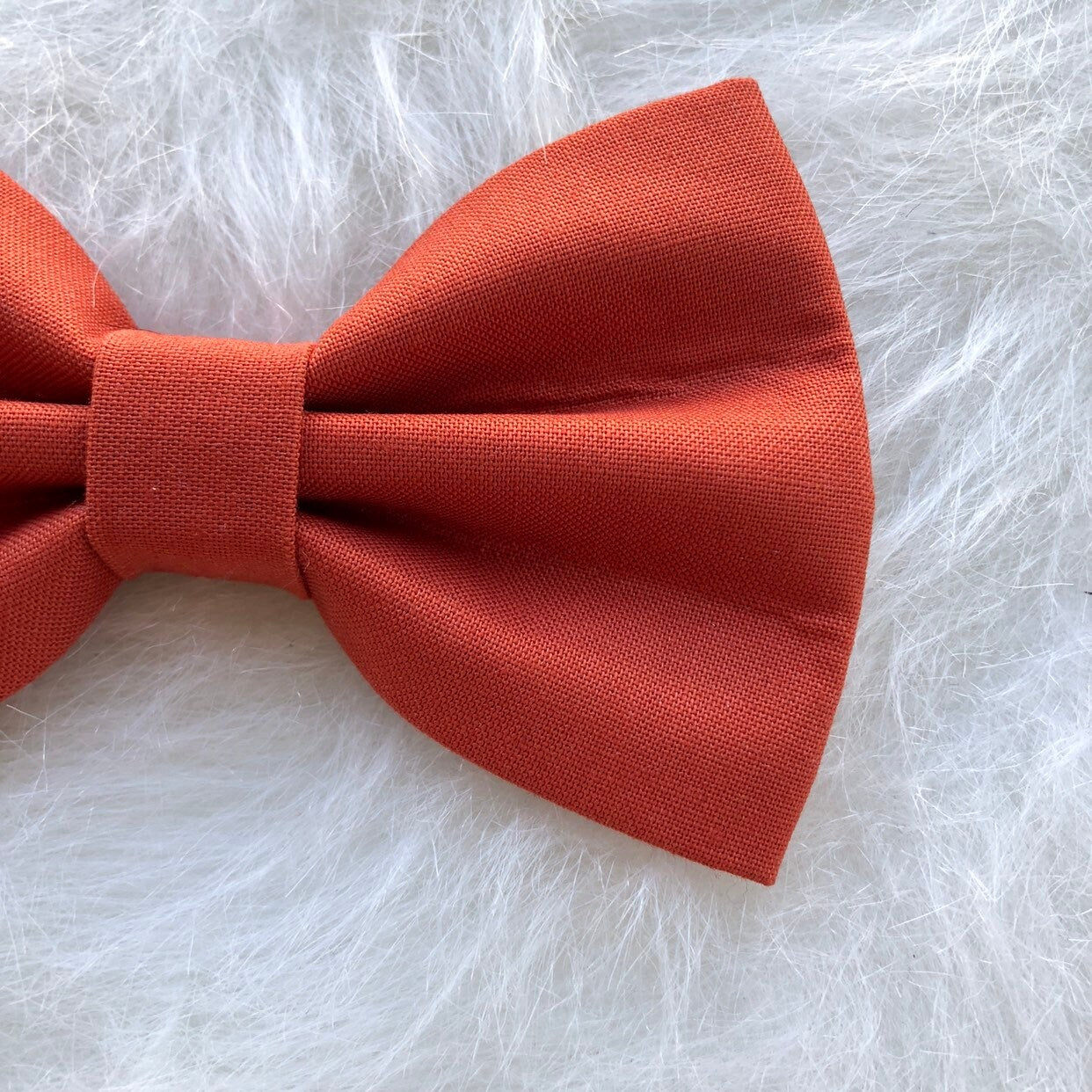 Orange Fall Dog Bow Tie, Autumn Pet Collar Bowtie, Wedding Attire