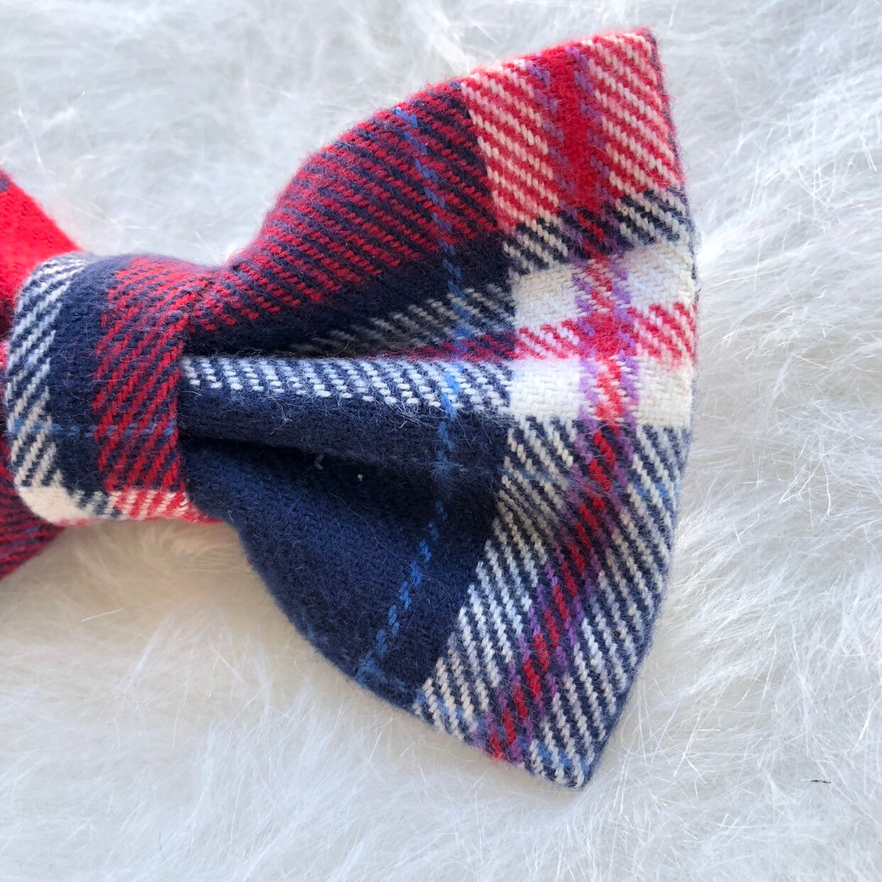 Blue/Red plaid Bow Tie