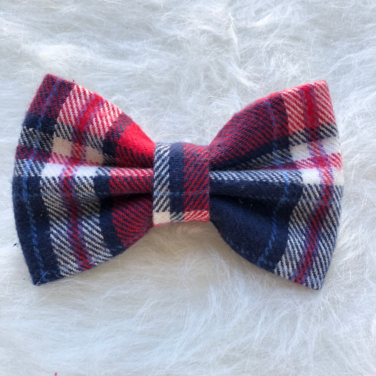Blue/Red plaid Bow Tie