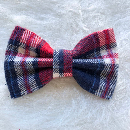 Blue/Red plaid Bow Tie