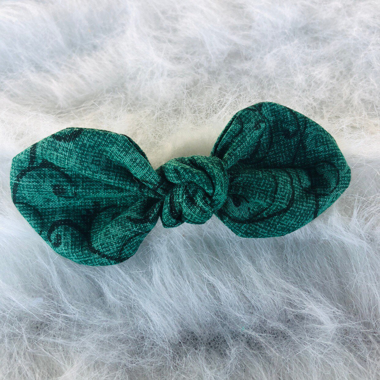 Christmas Dog Bow Clip, Handmade Cotton Hair Accessory