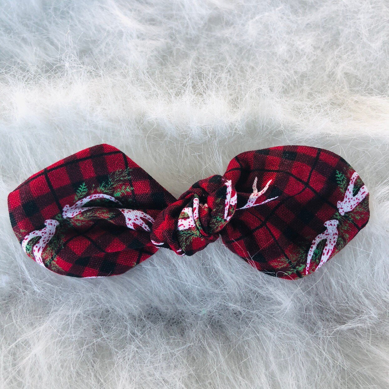 Plaid Dog hair bow clip, girl dog bow, hair clip for dogs, alligator clip, french barrette clip, christmas bow