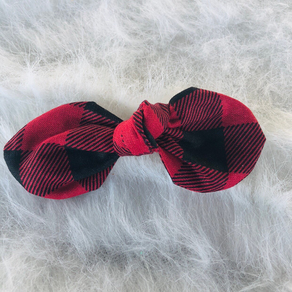 Plaid Dog hair bow clip, girl dog bow, hair clip for dogs, alligator clip, french barrette clip, christmas bow