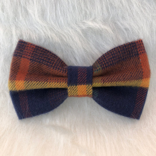 New! Orange plaid Dog Bowtie, Christmas Dog Accessories, Dog Bowtie, Puppy Bow, Pet bowtie, bowties, Christmas dog bowtie