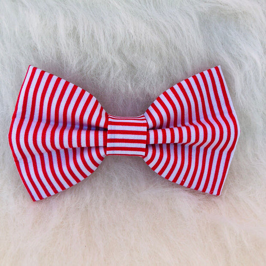 New! Red and Strips Dog Bowtie, Christmas Dog Accessories, Dog Bowtie, Puppy Bow, Pet bowtie, bowties, Christmas dog bowtie,