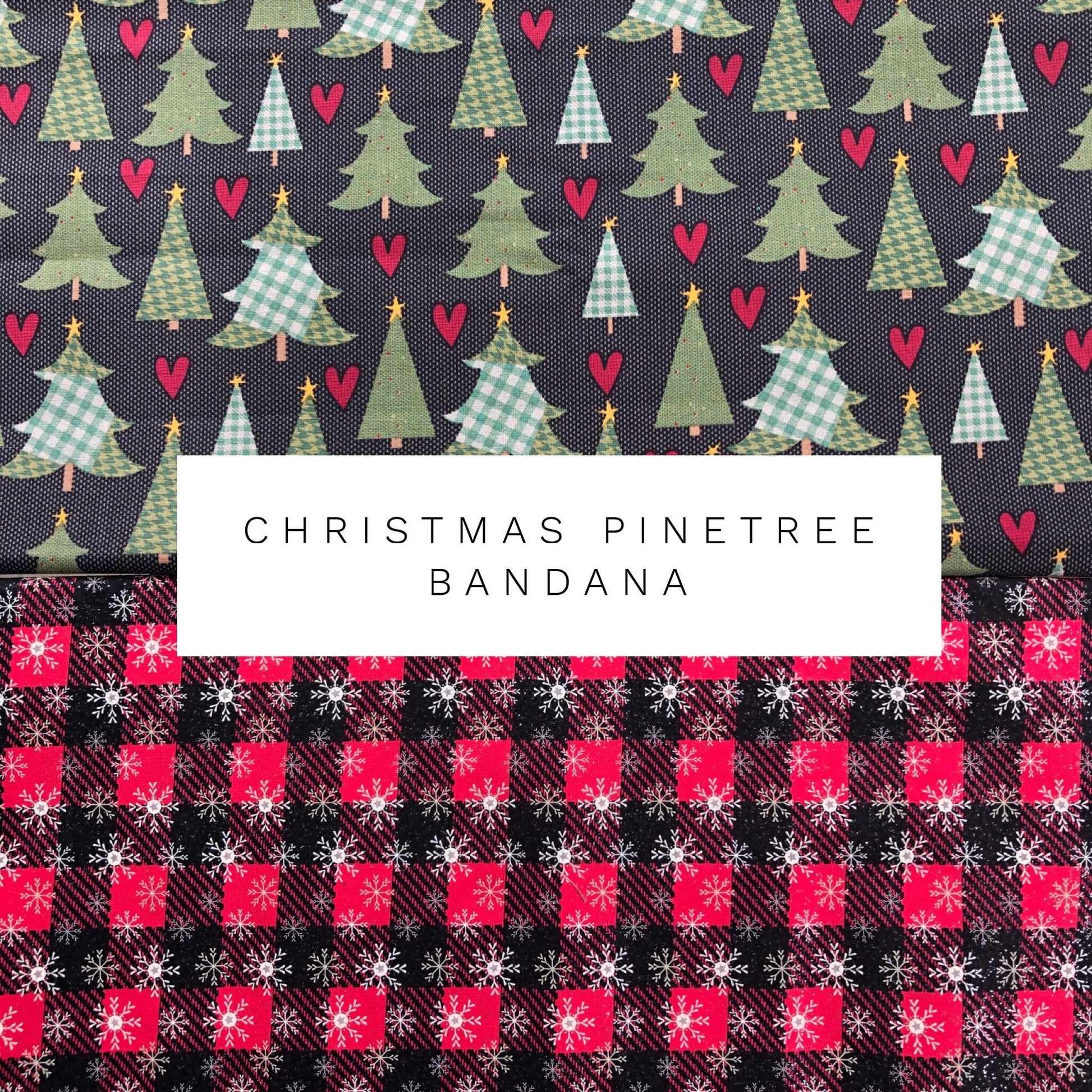 Reversible Christmas Pinetree Dog Bandana