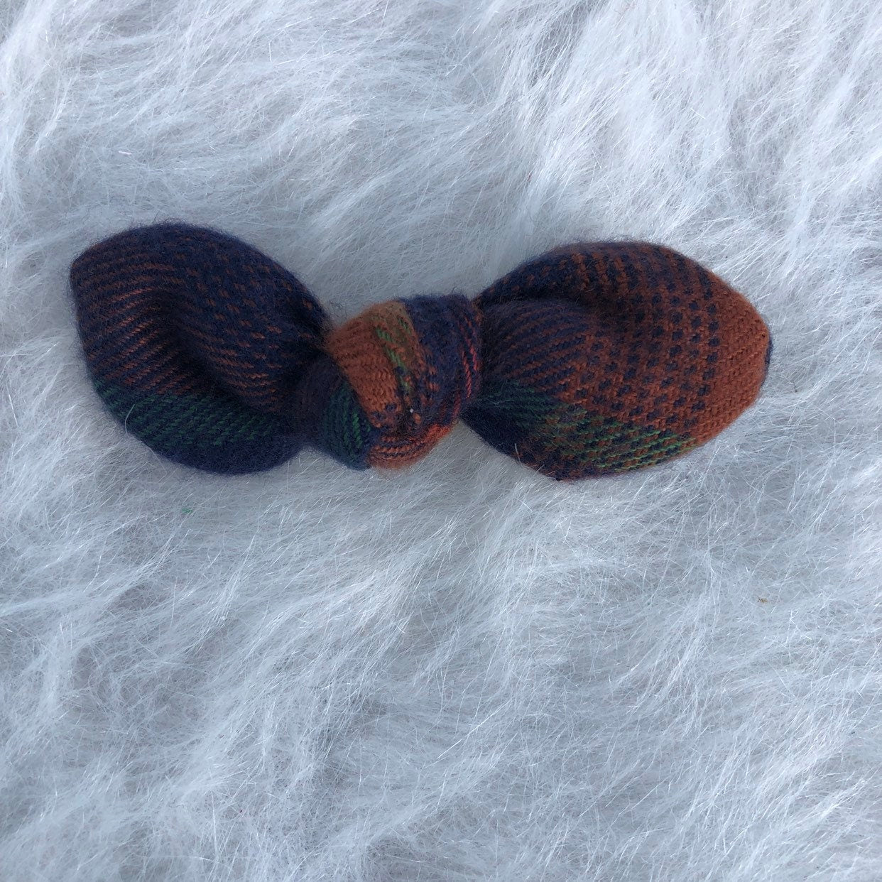 Frayed Plaid Dog Bandana, Reversible Snap Pet Scarf