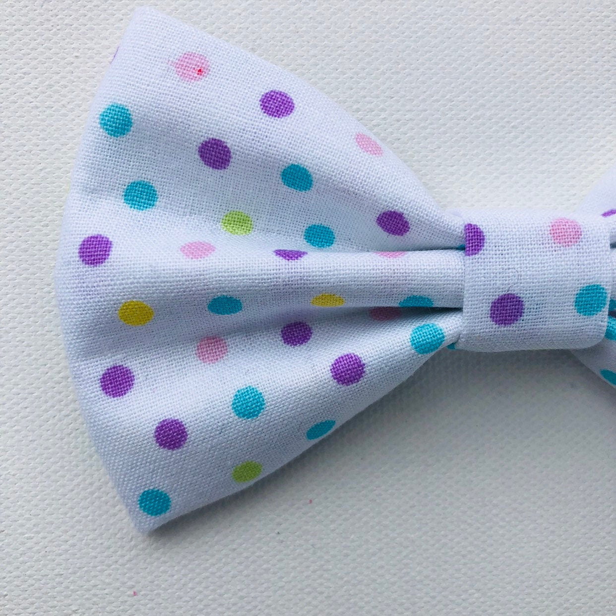 Easter pastel poka dot Dog Bowtie, Easter Dog Accessories, Dog Bowtie, Puppy Bow, Pet bowtie, bowties, love dog bowtie, pastel bow tie