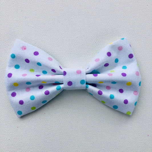 Easter pastel poka dot Dog Bowtie, Easter Dog Accessories, Dog Bowtie, Puppy Bow, Pet bowtie, bowties, love dog bowtie, pastel bow tie