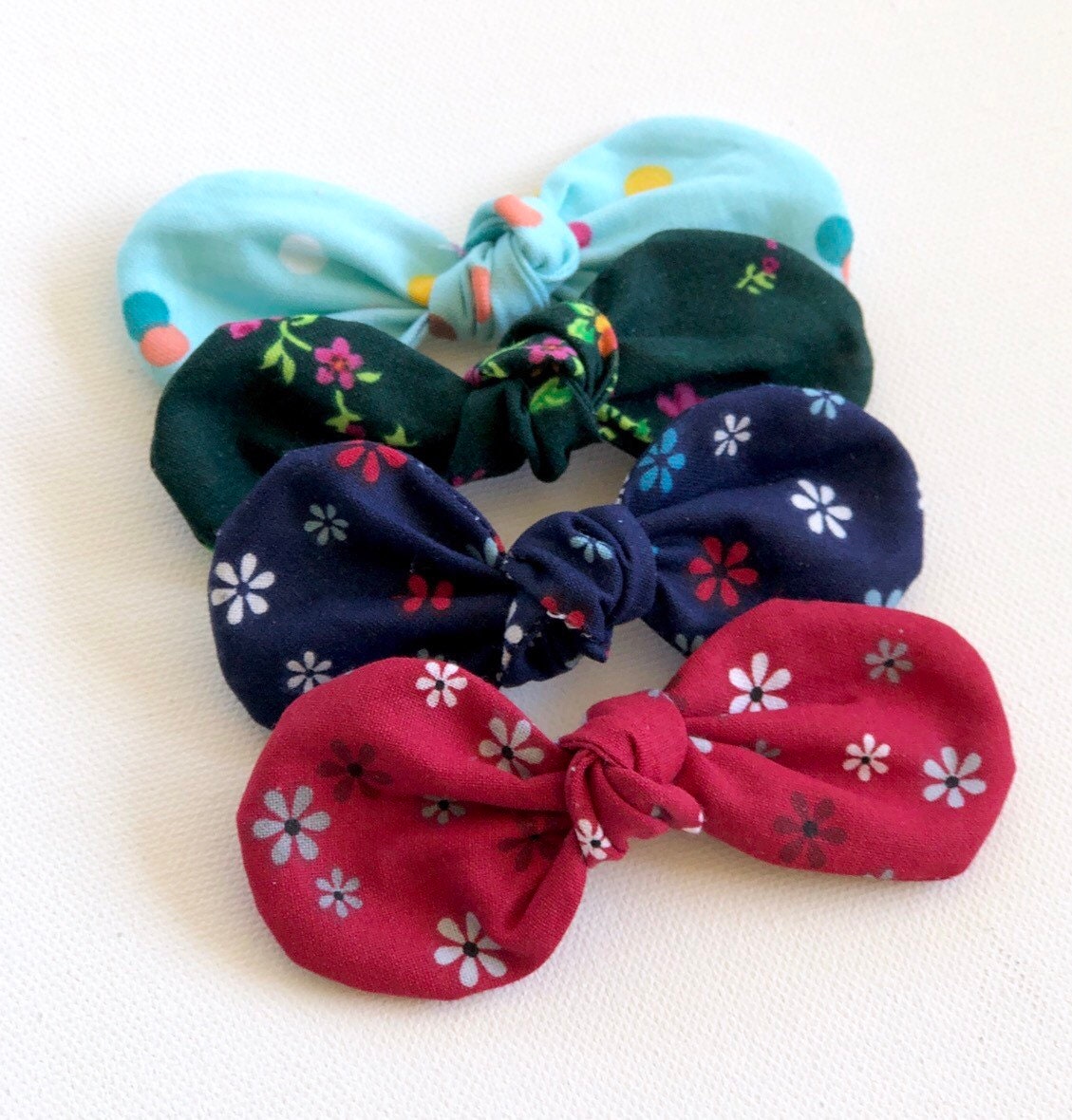 Floral Cotton Dog Bow, Bright Spring Colors, Alligator or French Clip