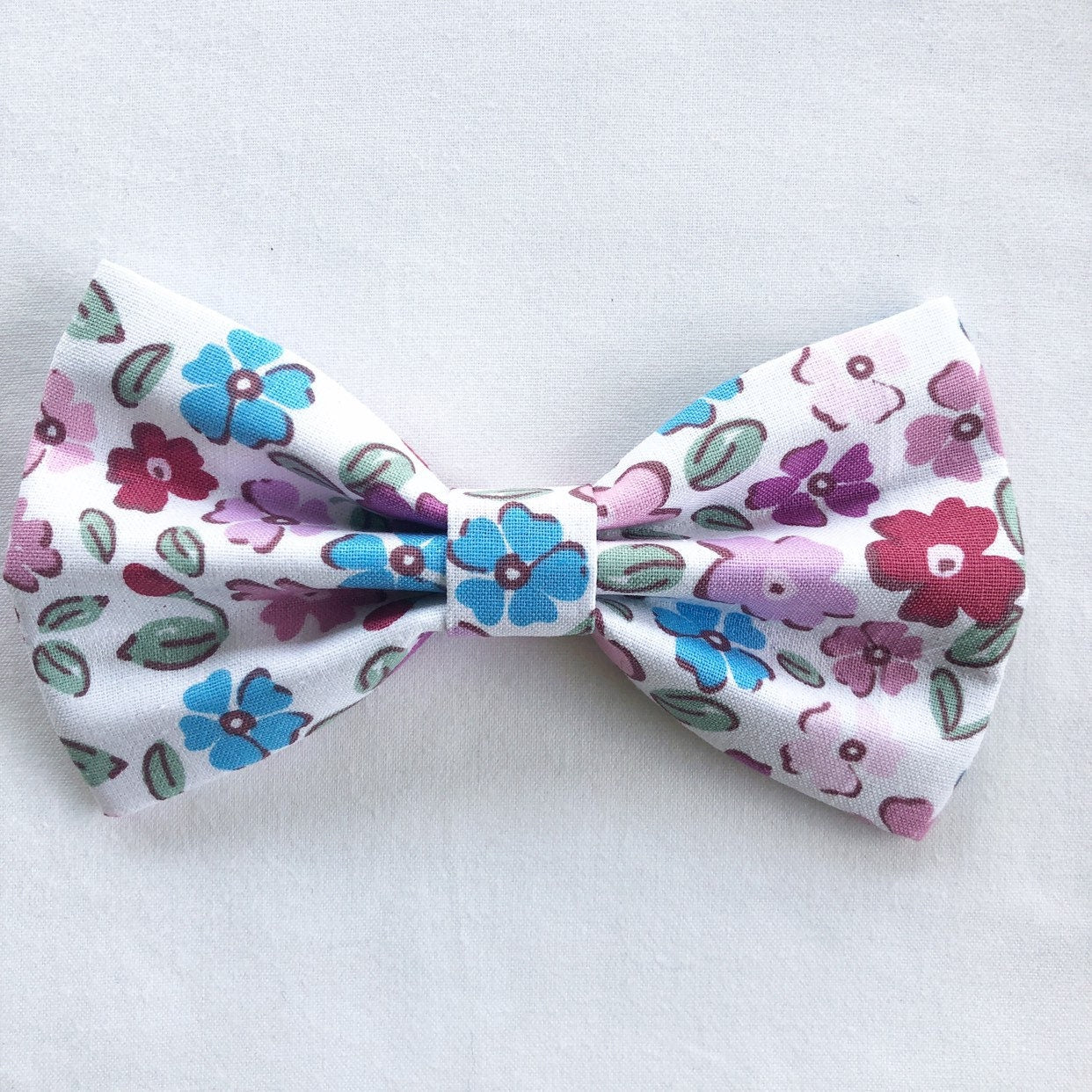 Princess Floral Dog Bowtie, Adjustable Pet Collar Accessory