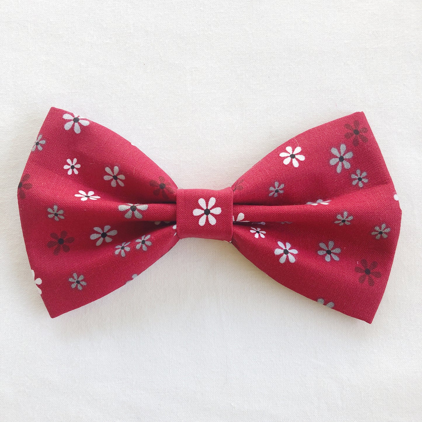 Red Floral Dog Bowtie, pet accessories, bow ties, spring dog accessories, dog collar, pet bow tie