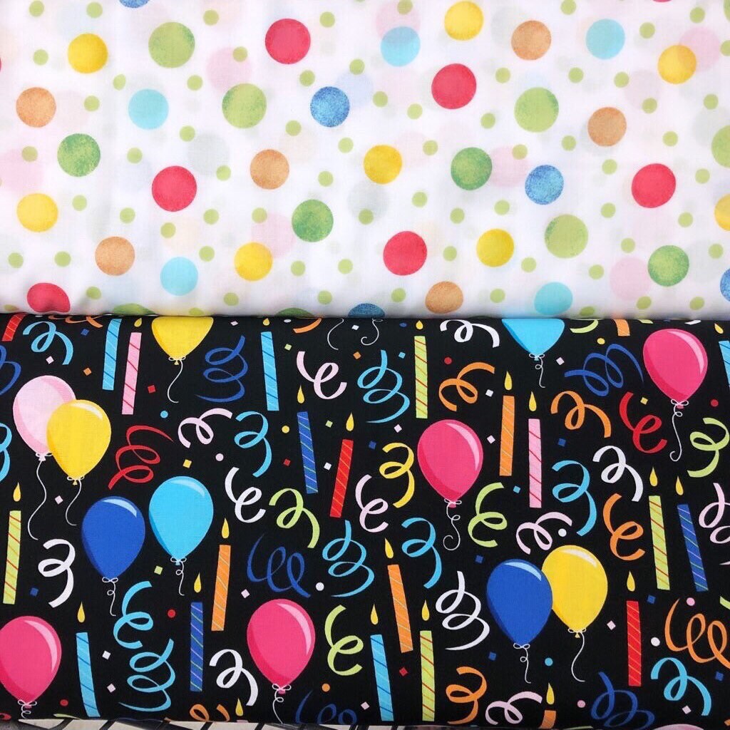 New! Happy Birthday Dog Bandana, Pet Scarf, snaps on, tie on, Season bandana, spring bandana, pom pom bandana, pet bandana