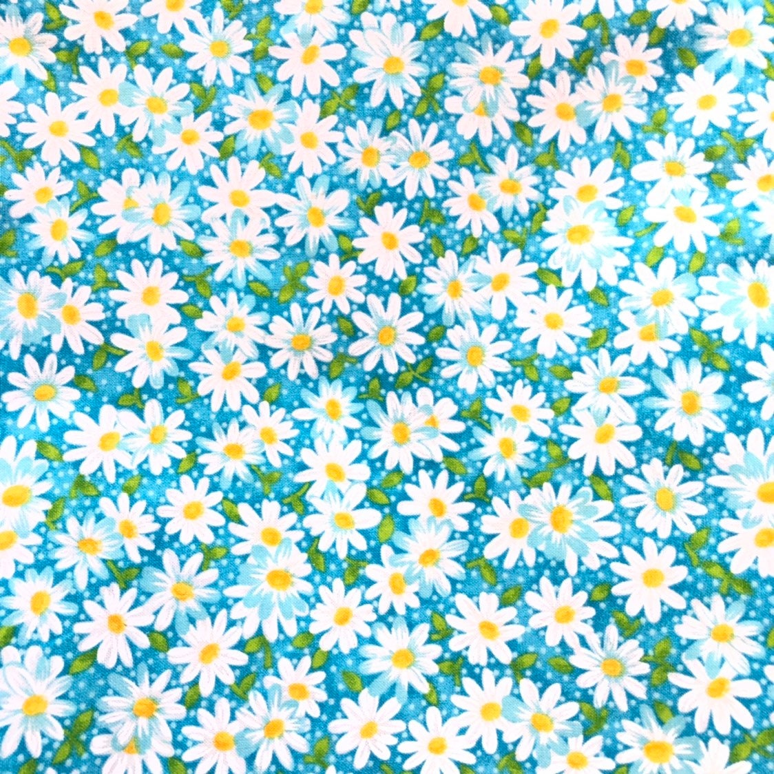 New! Daisy Flower Teal Dog Bandana, Pet Scarf, snaps on, tie on, Season bandana, Tassel bandana, pom pom bandana, pet bandana