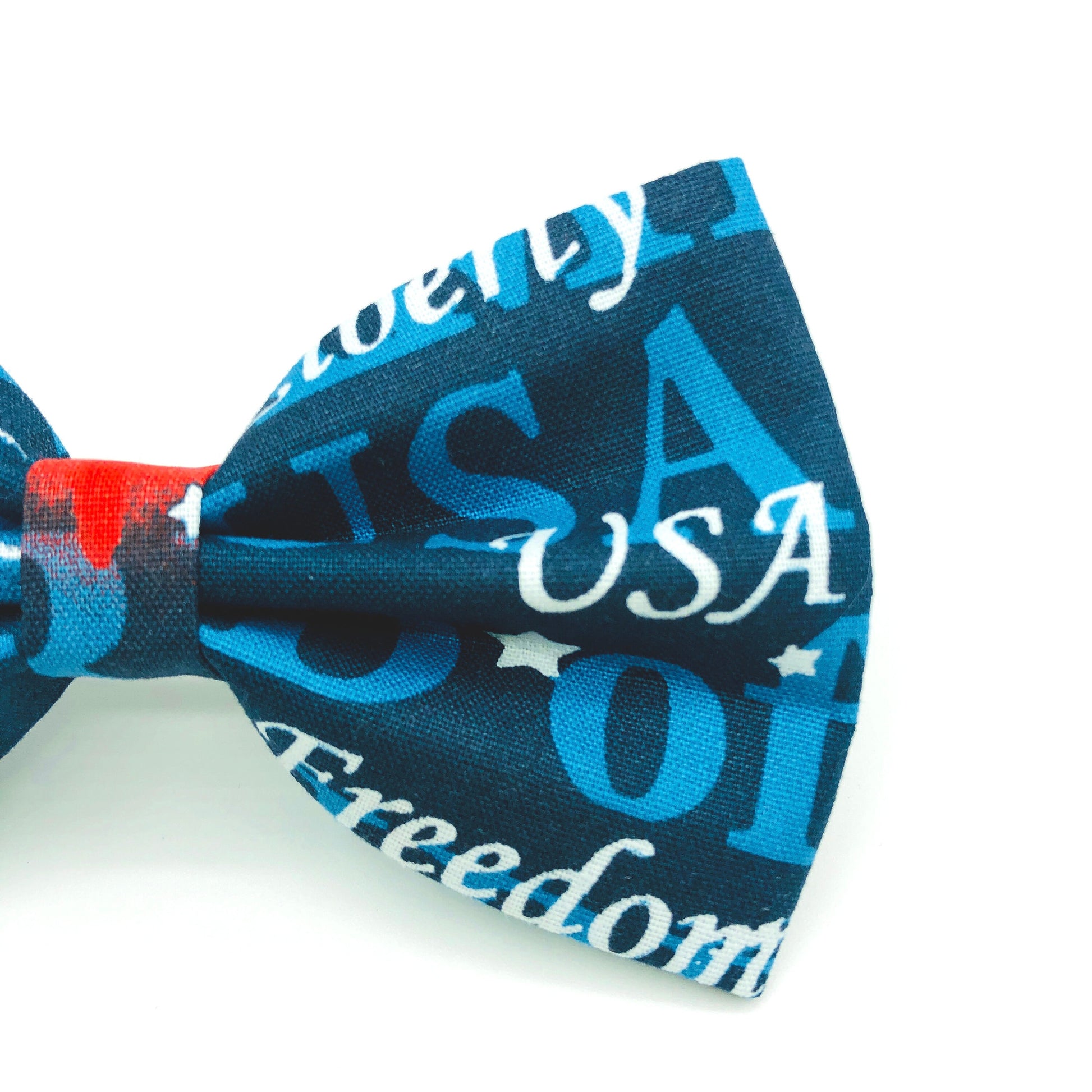 Fireworks Dog Bowtie, Patriotic Pet Collar Accessory