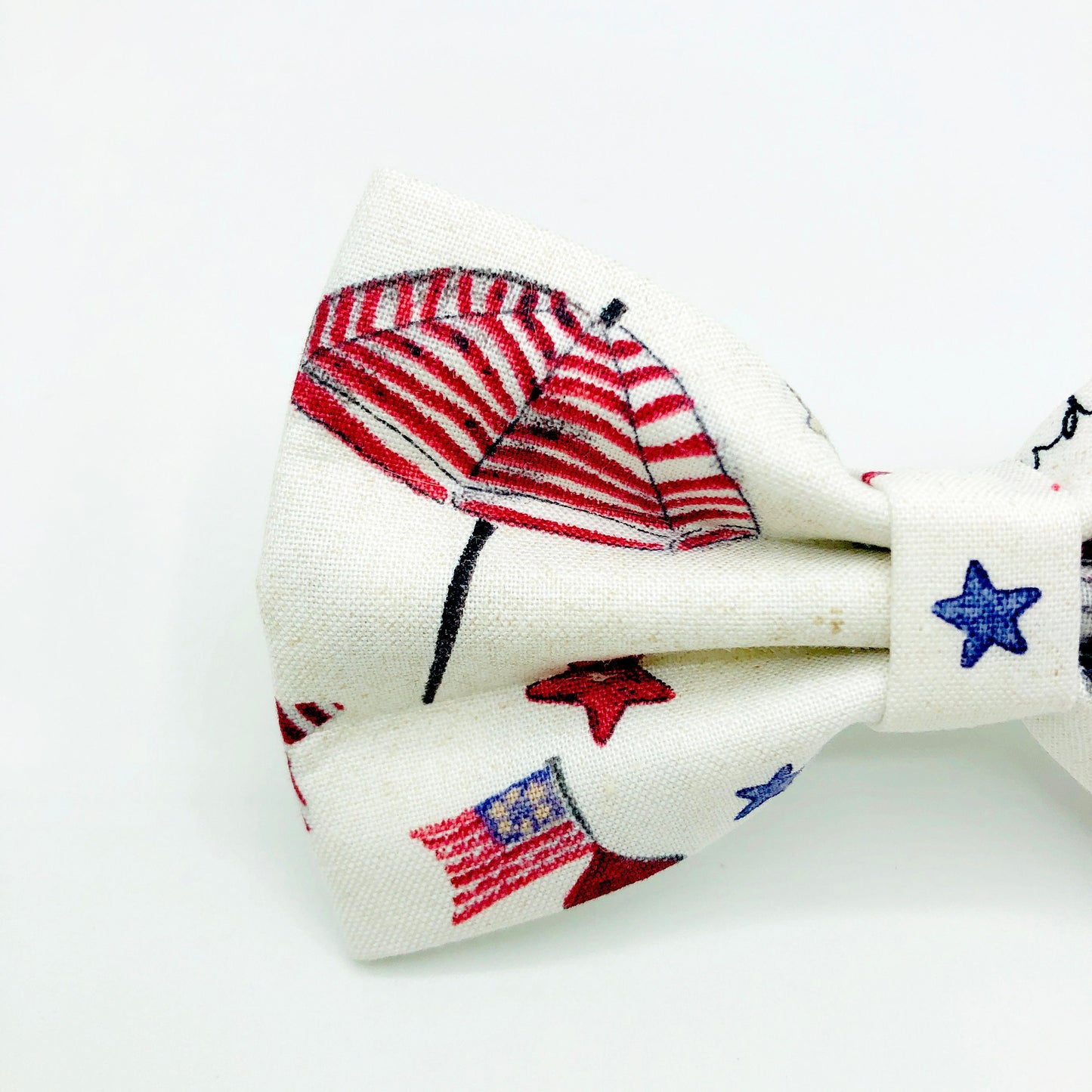 Beach Dog Bow Tie, Nautical Pet Collar Accessory, 4th of July