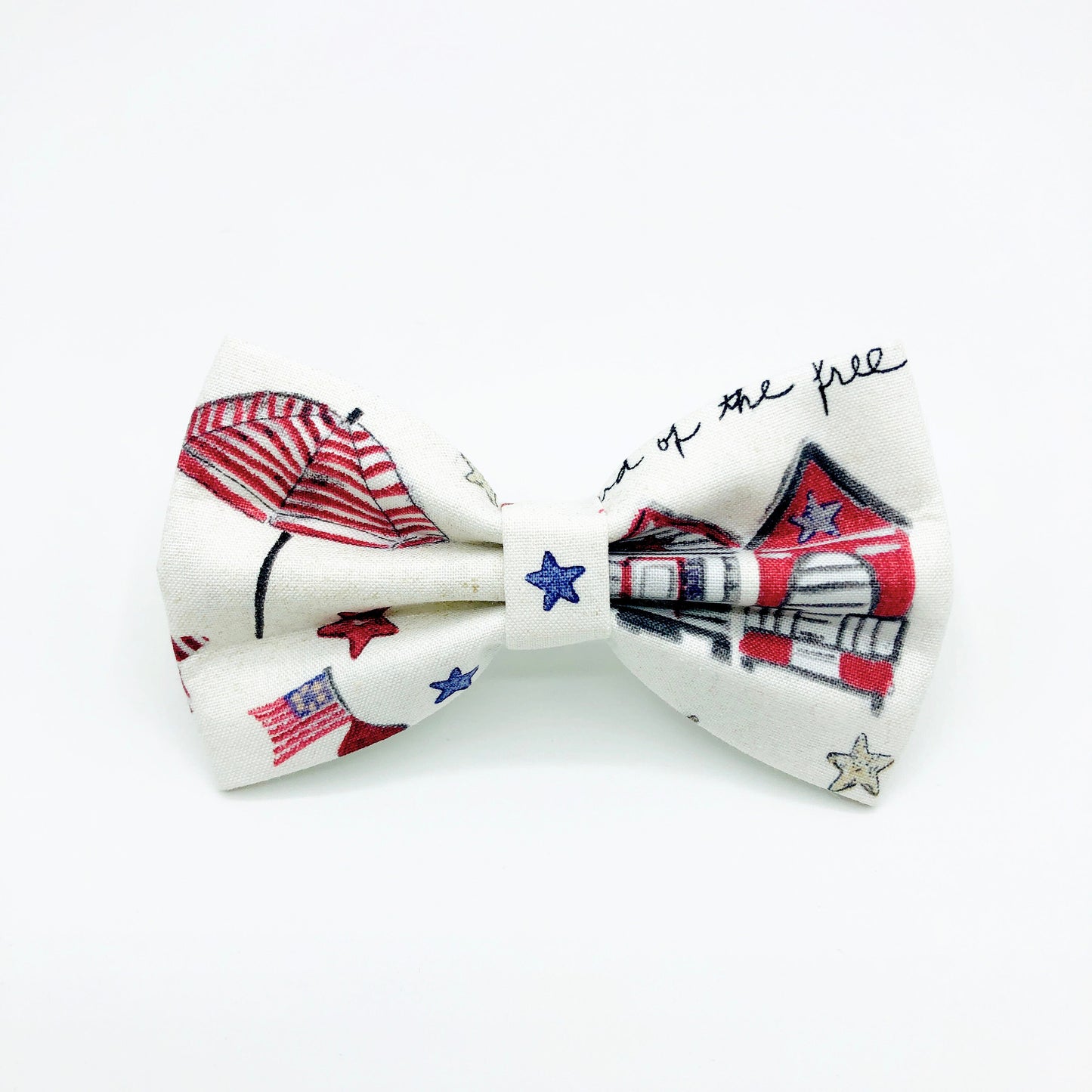 Beach Dog Bow Tie, Nautical Pet Collar Accessory, 4th of July