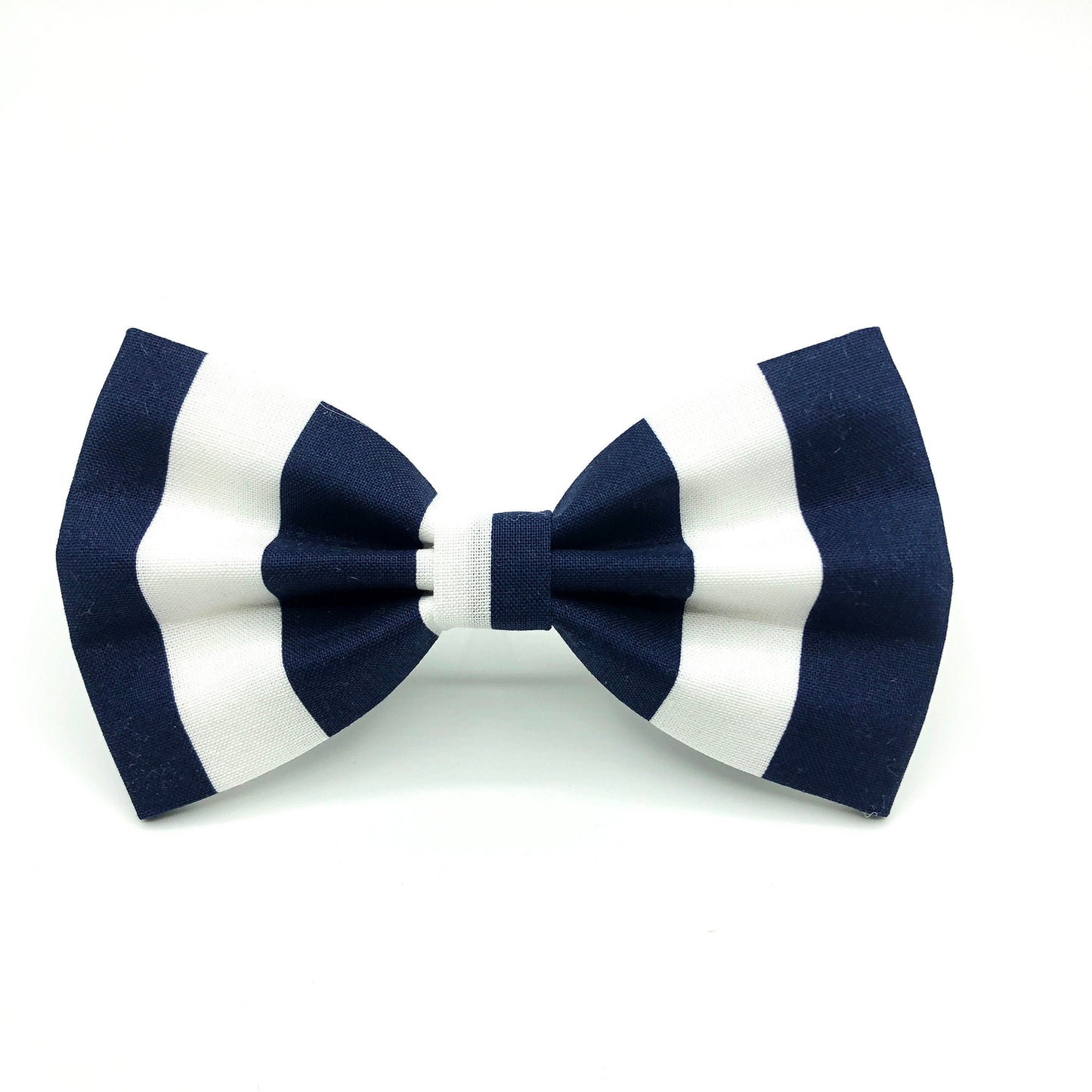 Navy stripes dog bowtie