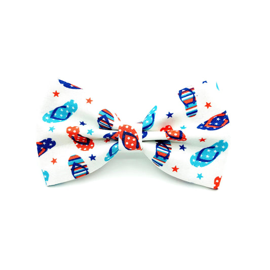 Flip Flop Dog Bowtie, Nautical Pet Collar Accessory