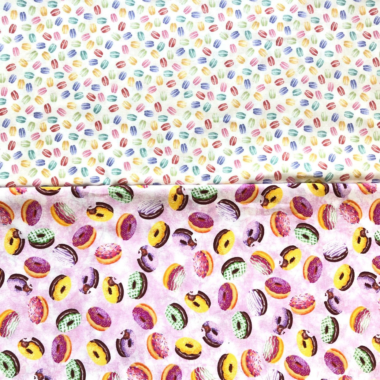 Donuts Dog Bandana, Reversible Pet Scarf, Snaps or Tie On