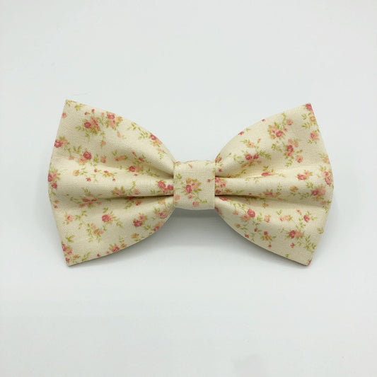 Beige floral Bow Tie