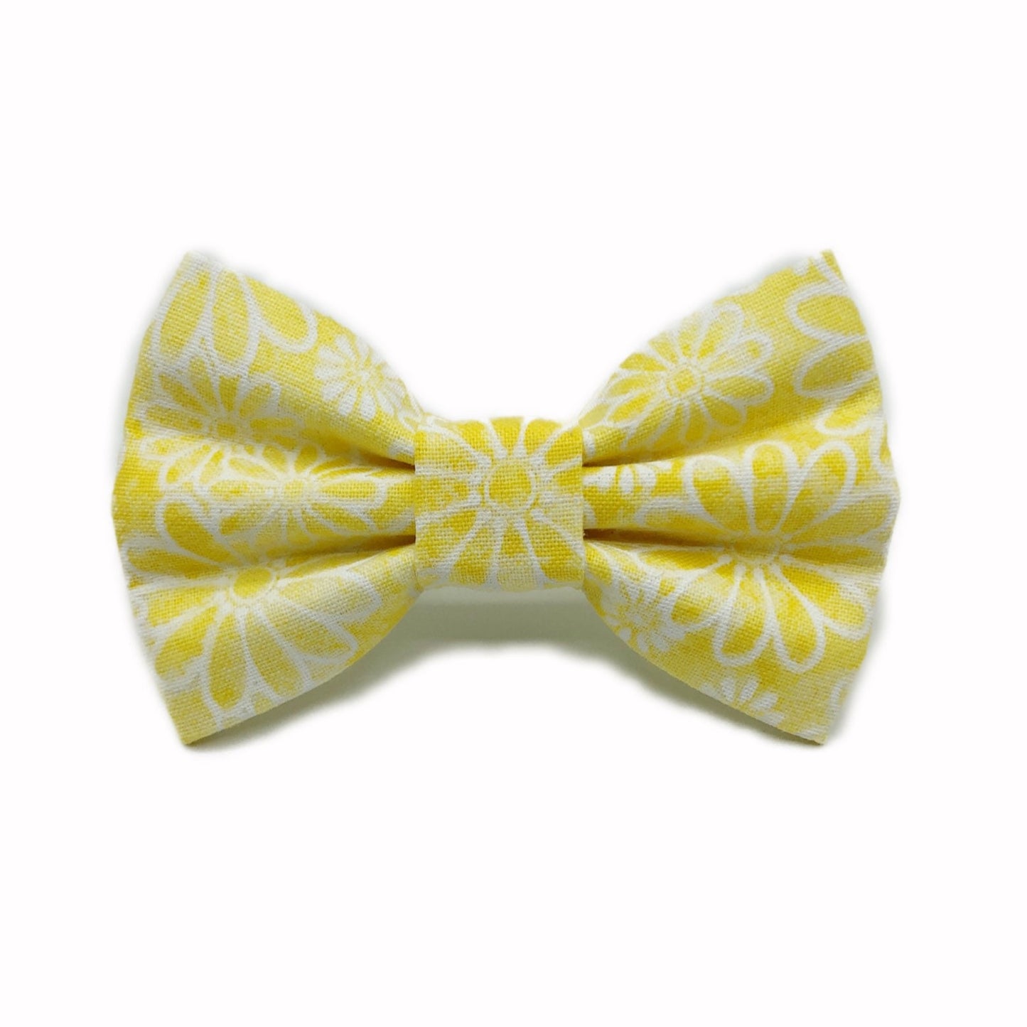 Yellow Floral Dog Bowtie, pet accessories, bow ties, dog accessories, dog collar, pet bow tie