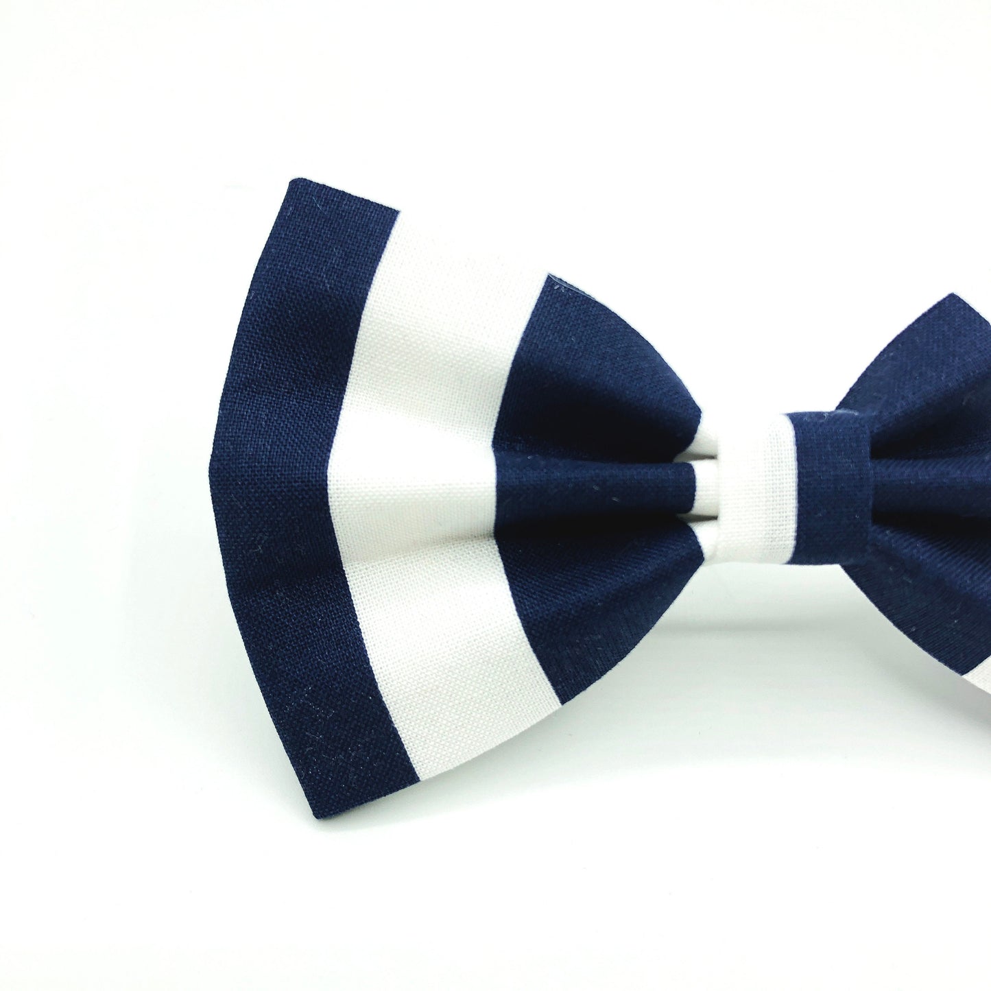 Navy stripes dog bowtie