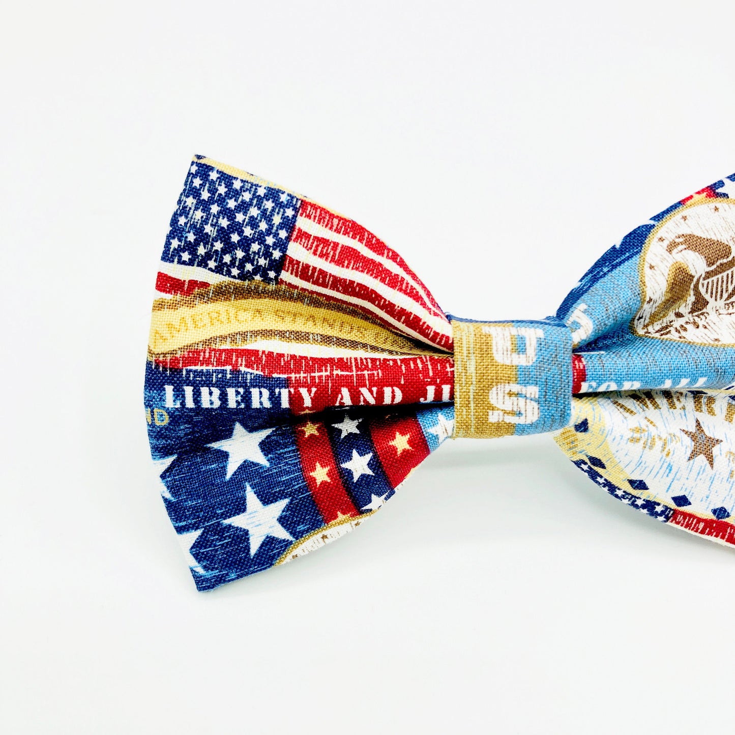 American Flag Dog Bowtie, Patriotic Pet Collar Accessory