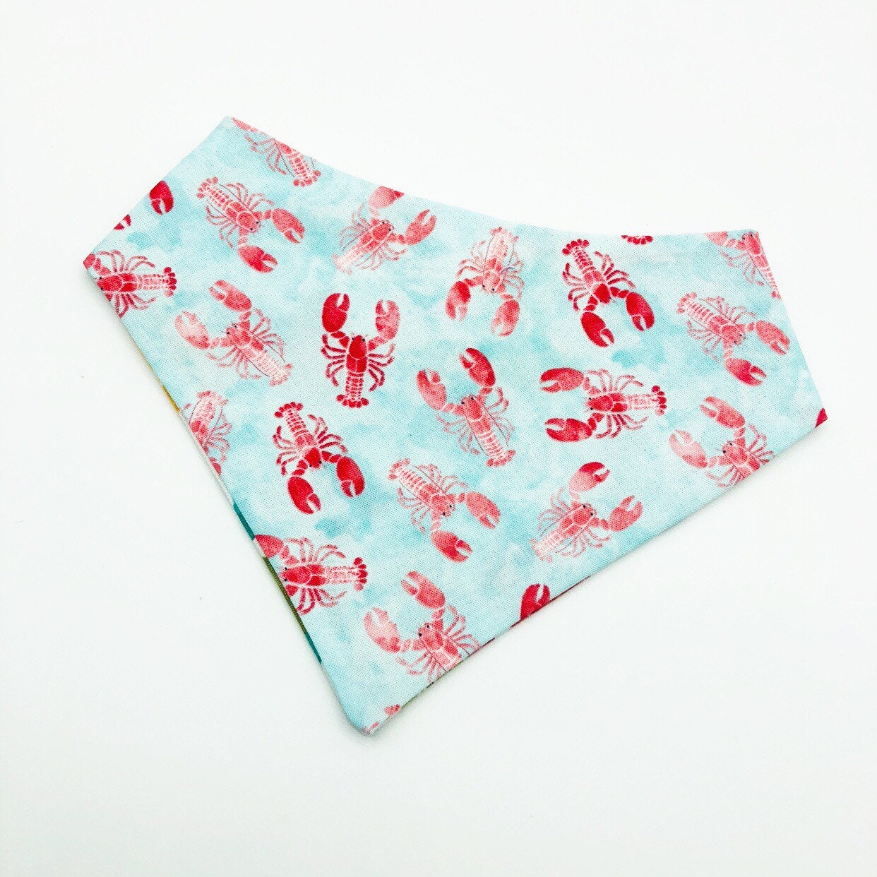 Reversible Fruit & Crab Dog Bandana, Snap or Tie Pet Scarf