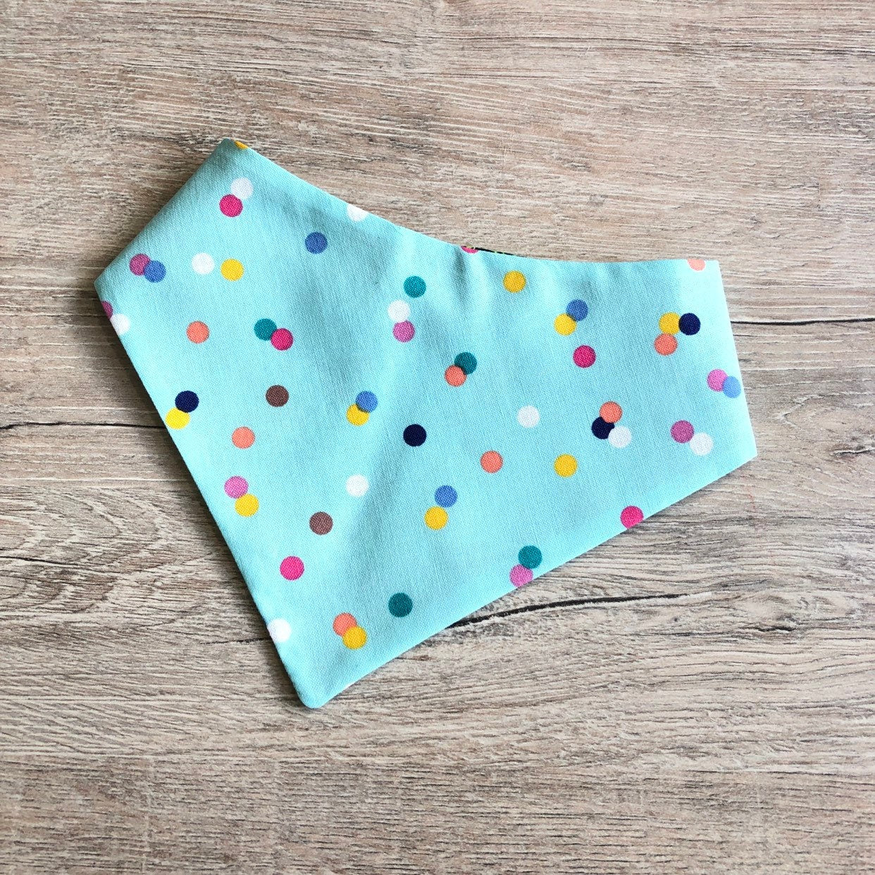 Green Floral & Polka dot Dog Bandana