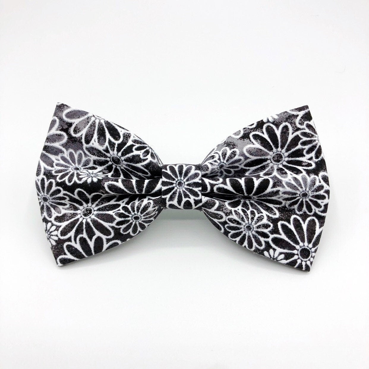 Black Floral Dog Bowtie