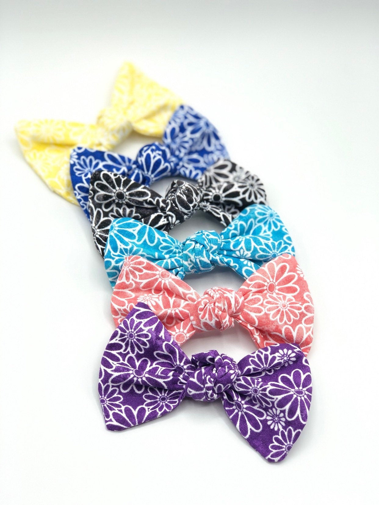 Floral Dog Bow Clip, Tropical Spring Cotton Hair Accessory