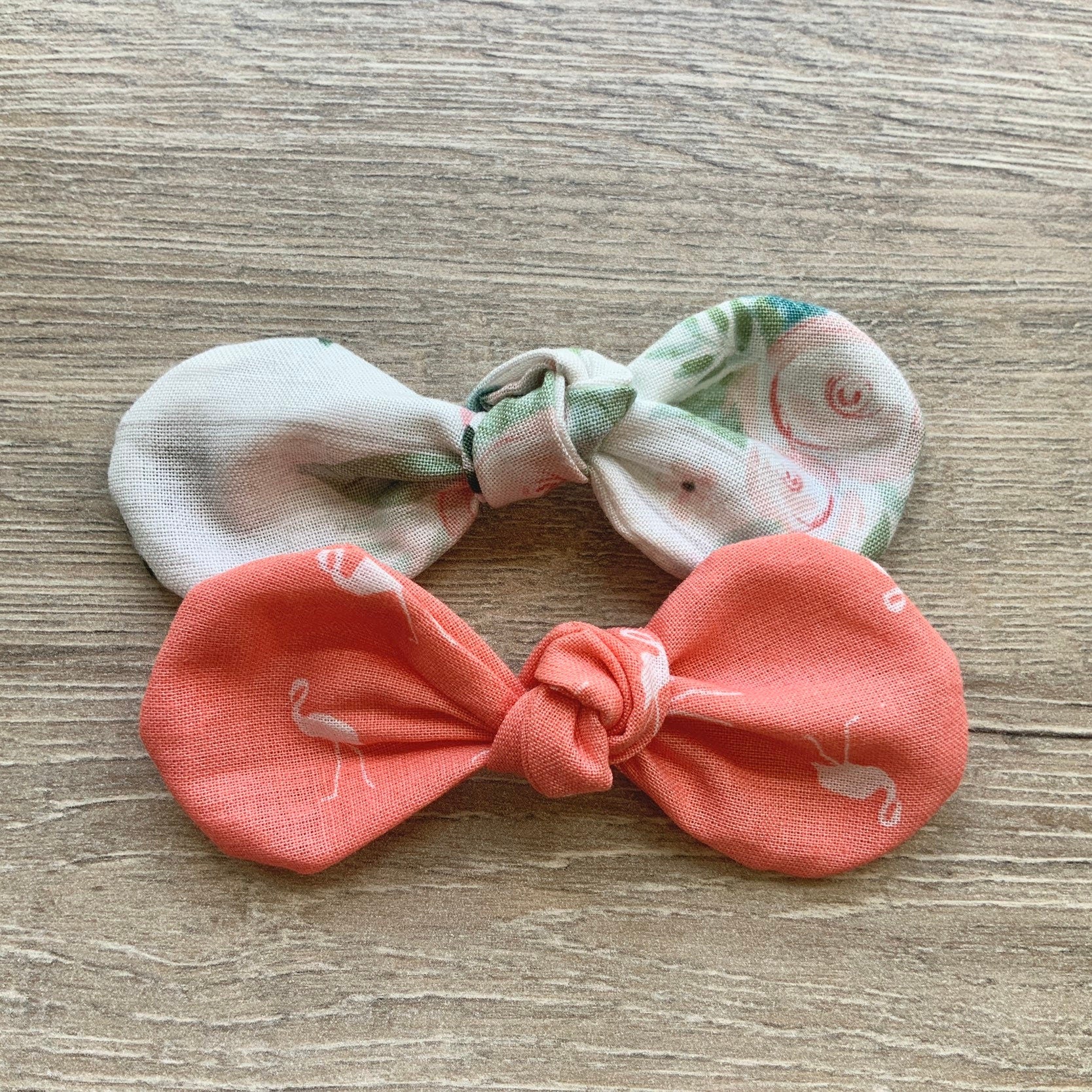 Floral Dog Bow Clip, Handmade Cotton Hair Accessory