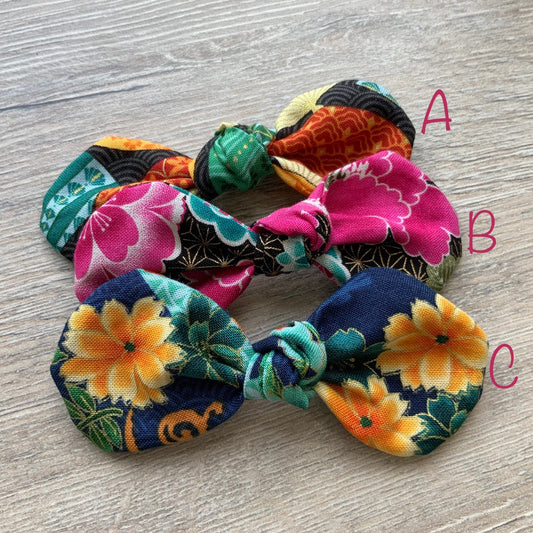 Oriental Dog hair bow clip, girl dog bow, hair clip for dogs, alligator clip, french barrette clip, Japanese Bows,