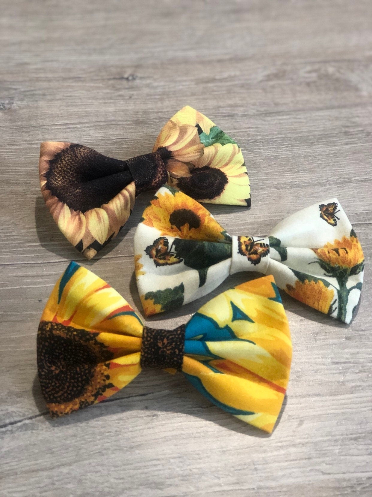 Sunflower Dog Bowtie, pet accessories, bow ties, dog accessories, dog collar, pet bow tie, fall bow ties