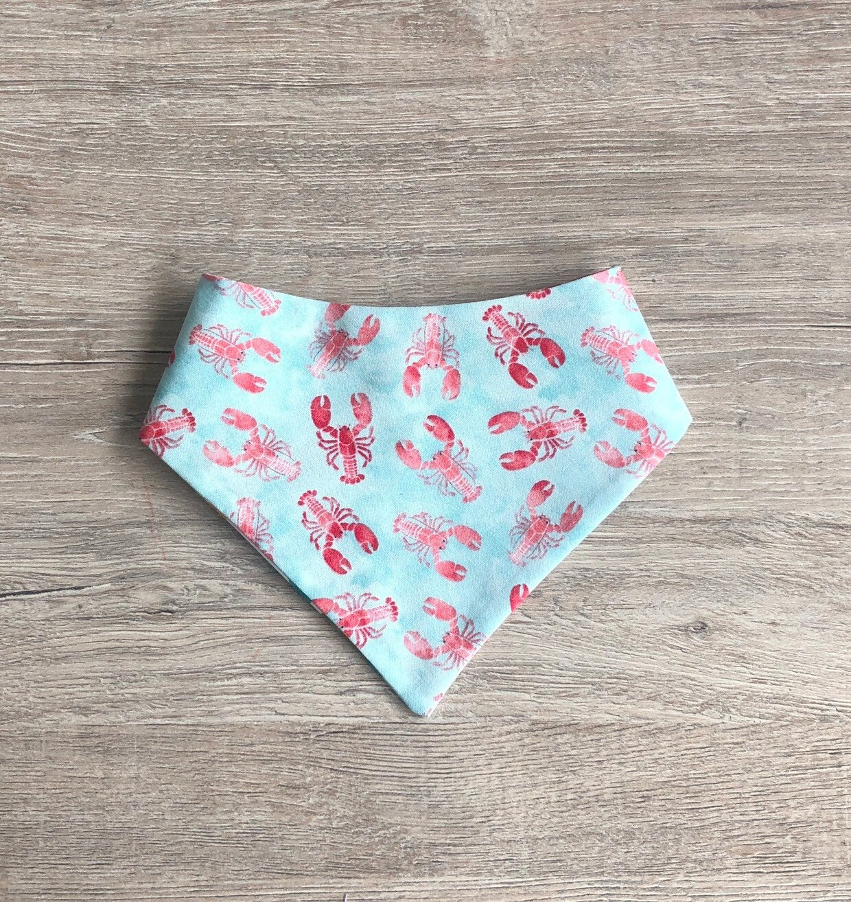 Reversible Fruit & Crab Dog Bandana, Snap or Tie Pet Scarf